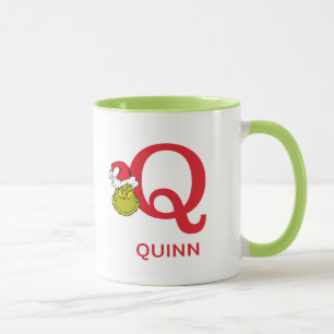 How Grinch Stole Christmas   Name & Monogram Q Mug