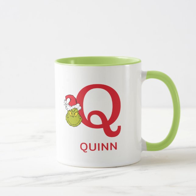 How Grinch Stole Christmas | Name & Monogram Q Mug (Right)