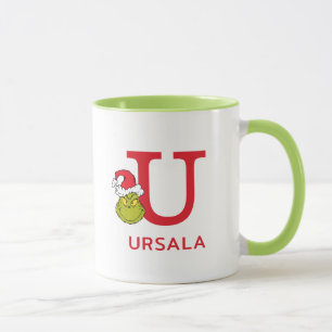 How Grinch Stole Christmas   Name & Monogram U Mug