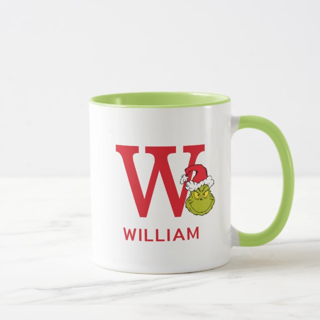 How Grinch Stole Christmas | Name & Monogram W Mug (Right)