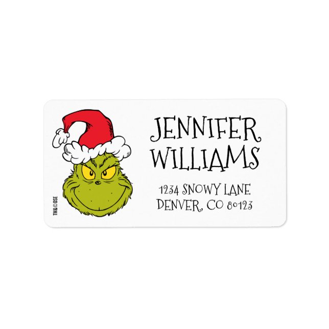 How Grinch Stole Christmas | Naughty Grinch Label (Front)