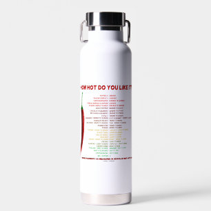 How Hot Do You Like It? Scoville Scale Heat Units Water Bottle