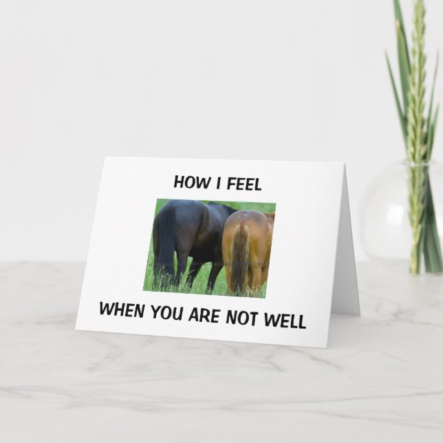 HOW I FEEL WHEN YOU ARE NOT WELL CARD (Front)