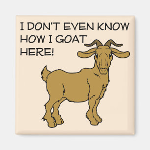 How I Goat Here Funny Fridge Magnet Refrigerator