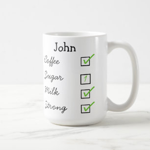 How I like my coffee personalized mug