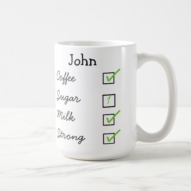 How I like my coffee personalized mug (Right)