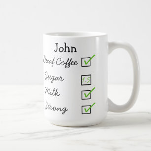 How I like my decaf coffee personalized mug