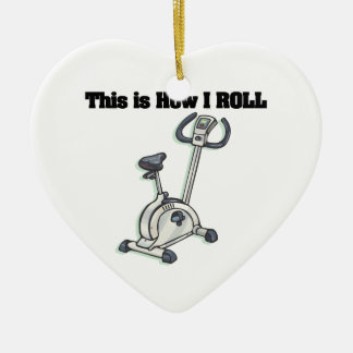 How I Roll (Exercise Bike) Ceramic Ornament