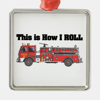 How I Roll (Fire Engine/Truck) Metal Ornament
