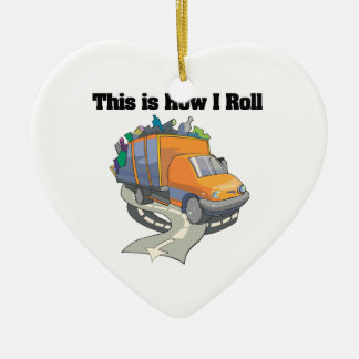 How I Roll (Garbage Truck) Ceramic Ornament