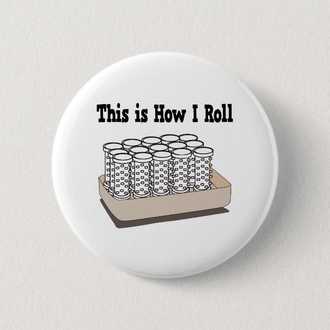 How I Roll Hair Curlers 2 Inch Round Button (Front)