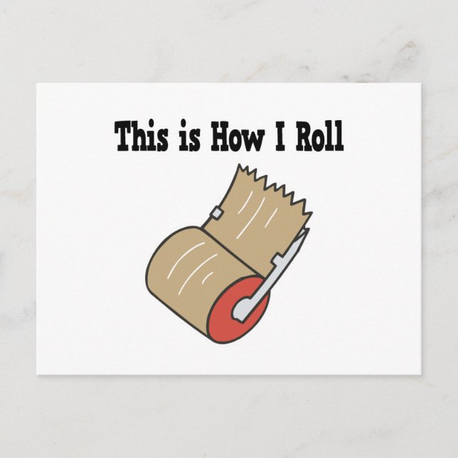 How I Roll Mail Packing Tape Postcard (Front)