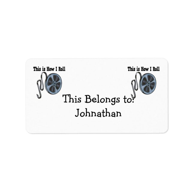 How I Roll Movie Film Tape Label (Front)