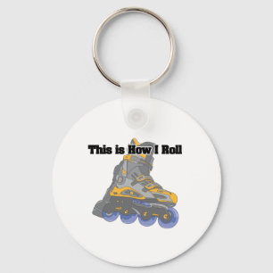 How I Roll (Roller Blades/Inline Skates) Keychain