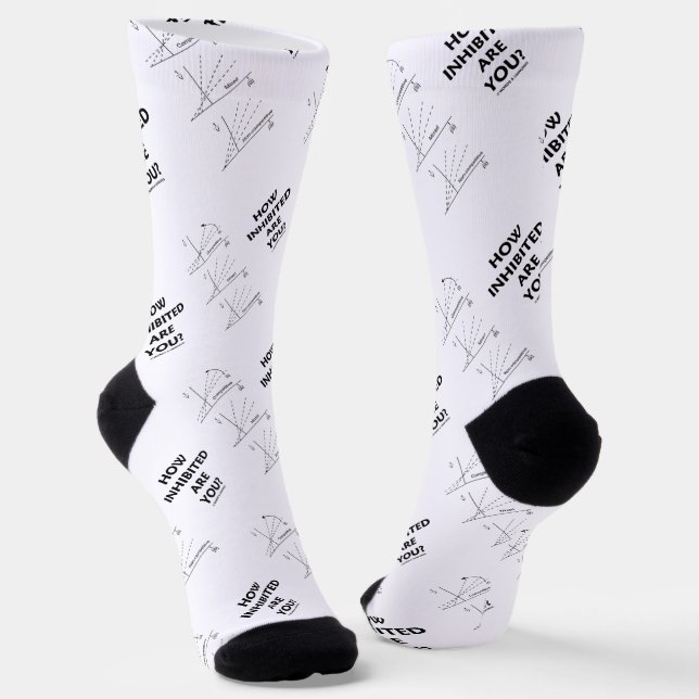 How Inhibited Are You? Chemistry Enzyme Kinetics Socks (Angled)