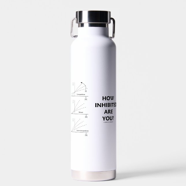 How Inhibited Are You? Chemistry Enzyme Kinetics Water Bottle (Front)