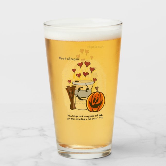 How It All Began Drinking Glass (Front Filled)