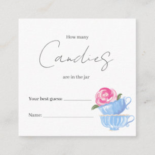 How Many Are in the Jar Shower Game Enclosure Card