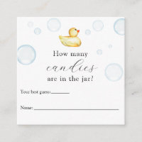 How Many Are in the Jar Shower Game Enclosure Card