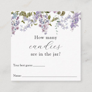 How Many Are in the Jar Shower Game Enclosure Card