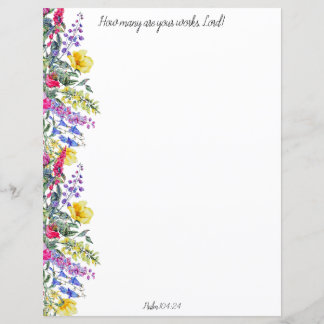 How Many Are Your Works Christian Stationery