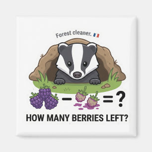 How Many Berries? Badger France Math Subtraction G Magnet