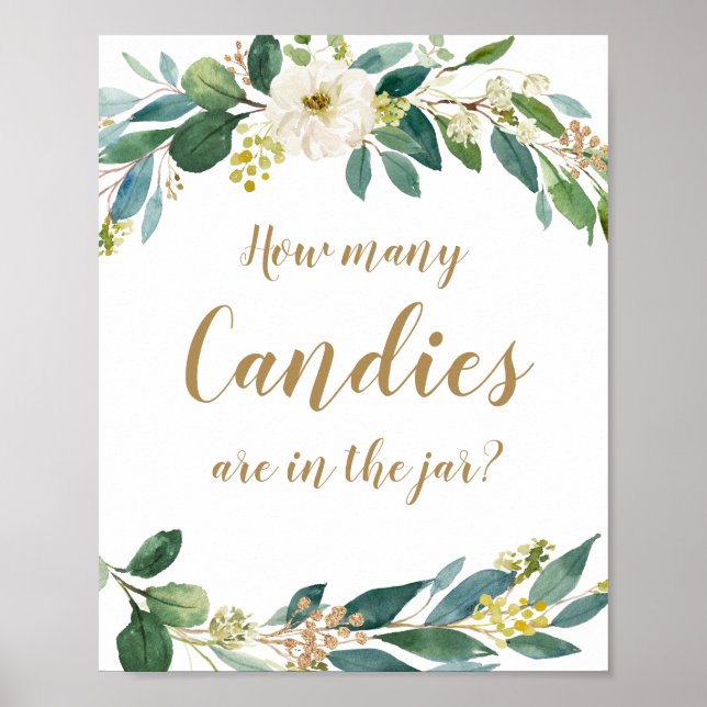 How Many Candies Are in the Jar? Game Sign (Front)