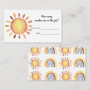 How many candies baby shower game Enclosure Card