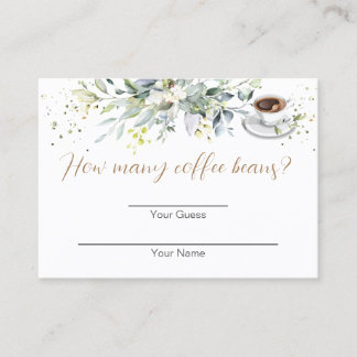 How Many Coffee Beans Game Card
