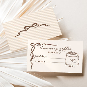 How many coffee beans in the jar Cafe Bebe game Enclosure Card