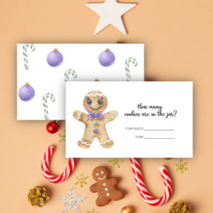  How many cookies / Gingerbread boy game Enclosure Card