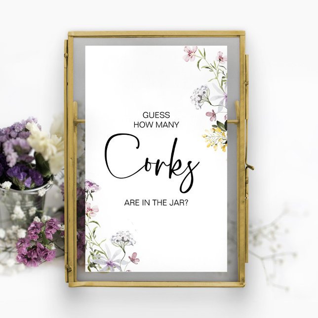 How Many Corks Are In The Jar Sign Bridal Shower  (Creator Uploaded)