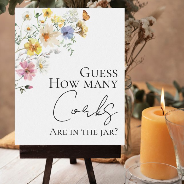 How Many Corks Are In The Jar Sign Bridal Shower (Creator Uploaded)