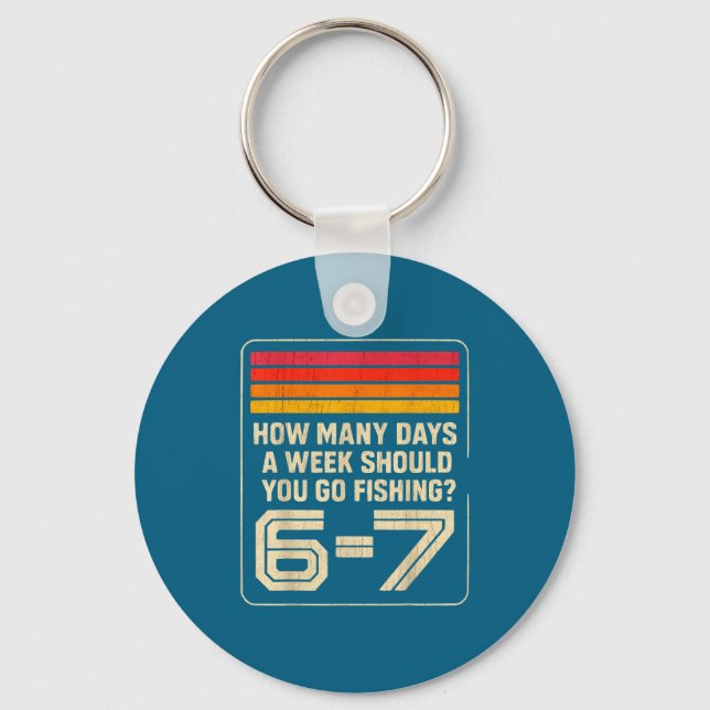 How Many Days A Week Should You Go Fishing  Keychain (Front)
