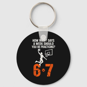 How Many Days A Week Should You Practice 6-7 Baske Keychain