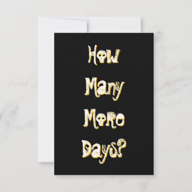 How Many Days Until the Party Invitation (Front)