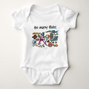 How Many Different Fish Can You See? Baby Bodysuit