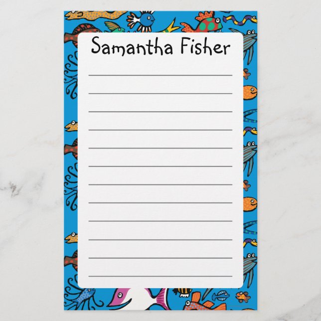 How Many Different Fish Can You See? Stationery (Front)