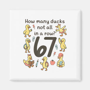 How Many Ducks Not All In A Row 67 Funny Duck  Magnet