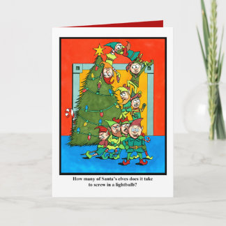 How Many Elves Does it Take? Holiday Card