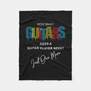 How Many Guitars Does A Guitar Player Need Just On Fleece Blanket