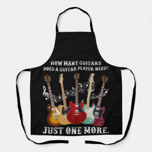 How Many Guitars Gift For Guitar Player Apron