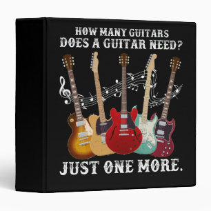 How Many Guitars Gift For Guitar Player Binder