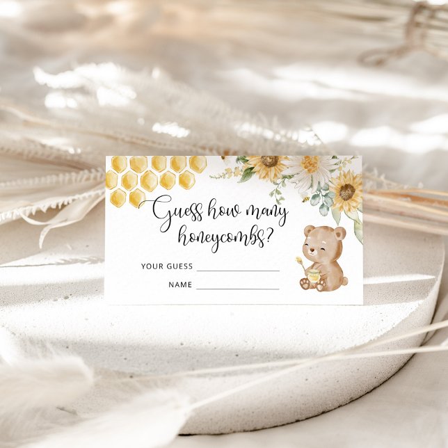How many honeycombs baby shower game card (Creator Uploaded)
