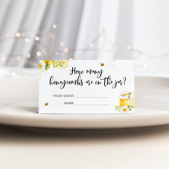 How many honeycombs baby shower game card (Creator Uploaded)
