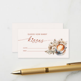 How Many Kisses Bridal Shower Game Enclosure Card