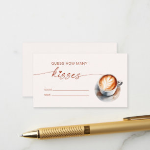 How Many Kisses Bridal Shower Game Enclosure Card