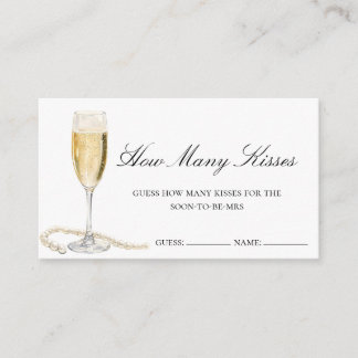 How Many Kisses  Enclosure Card