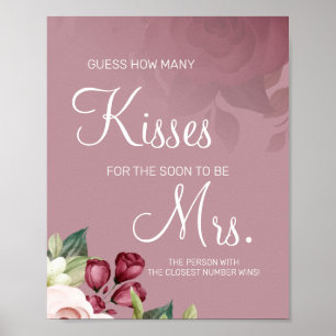 How many kisses for soon to be Mrs shower game Poster