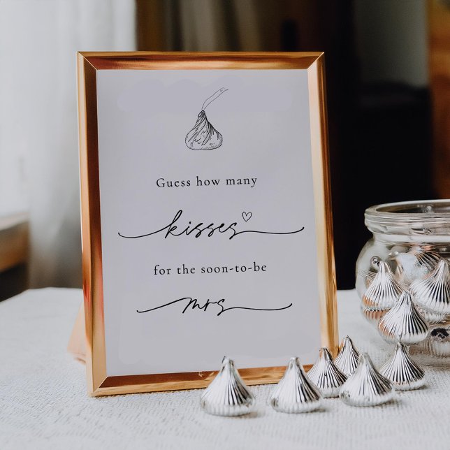 How Many Kisses for the Soon to be Mrs Sign (Creator Uploaded)